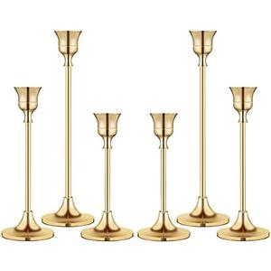 Candlestick Holders,Taper Candle Holder for Candlesticks Gold Brass Vintage Candle Stick Candle Holder Candelabra Candle Holder for Fireplace Party Dining Home