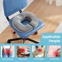 Benazcap Donut Pillow Seat Cushion, Donut Chair Cushions for Postpartum Pregnancy & Hemorrhoids, Memory Foam Seat Chair Cushion for Sciatica & Hip & Coccyx Pain Relief-Grey