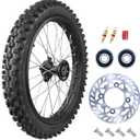 2.50-14 60/100-14 Dirt Bike Front Rim Wheel Tire With 12-15mm Bearing for 50cc 70cc 110cc 125cc SSR125 TTR90 TTR110 CRF70 XR70 KLX110 RM65 Apollo TaoTao DB14 Coolster Pit Bike Motorcycle