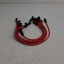 A-Team Performance Silicone Spark Plug Wires with Black 90 Degree Boot SBC Compatible with Chevy GMC Truck SUV Vortec 5.0L 5.7L 5700 350 1996-2003 Red 8.0mm
