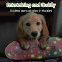 Dog Pillows for Medium Dogs, Glow in The Dark Soft Neck Pillow, U-Shaped Pillow for Cat and Dog, Machine Washable Toy & Birthday Gift (Glow Pink, M)