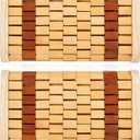 Soaoo 2 Pcs Sauna Pillow Bamboo Sauna Neck Rest Sauna Backrest Pillow Wooden Cervical Spine Pillow Sauna Accessories Headrest for Relaxing Home Gym Spa Steam Rooms Head Support, 14 x 8 x 3.5 Inch