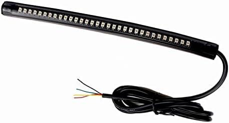 Wiipro Universal led Light Strip Tail Brake Stop Turn Signal 32LED 8" Flexible led light for motorcycle