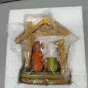 6.3" Nativity Scene with Lights - Hand Painted Nativity Sets Resin Figure, First Christmas Story Decoration Holy Family Manger Little People Nativity Set for Indoor Mantle Shelf Tabletop