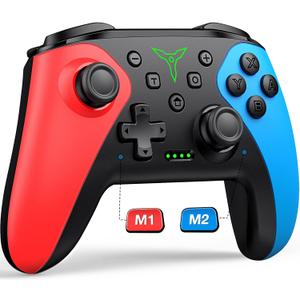 Wireless Switch Controller for Nintendo Switch/Switch 2/Lite/OLED Controller, Switch Controller with a Mouse Touch Feeling on Back Buttons, Extra Switch Pro Controller with Wake-up,Programmable, Turbo Function