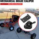 GREHUA Go Kart Mechanical Brake Caliper & Bracket Kit Compatible with Predator 212cc 196cc 6.5hp GX160 Manco 9598 9597 ASW Bristers Airheart MB-1 Yerf-Dog Carter Drift Trike Go Cart Parts with Pads