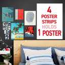 Command Poster Strips Value Pack, 60 Strips Damage-Free Poster Hangers, No Tools Requried, Great for Home, Room, Wall, Office, and Dorm Decor, White Adhesive