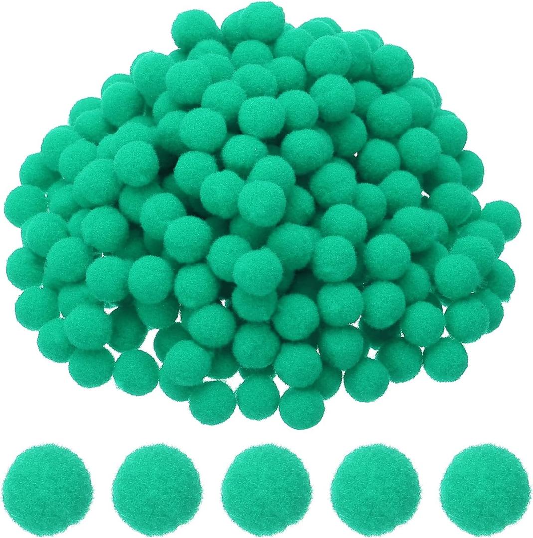 PATIKIL 0.3inch Pom Poms for Crafts, 2000pcs Small Pompoms for Crafts Mini Puff Balls Bulk High Elasticity Fuzzy Balls for Hats Christmas Art, Cyan