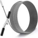 50 ft Drain Auger Plumbing Snake for Heavy Deep Blockages 1/4" Diameter Flexible Plumbing Cables Drain Snake for Kitchen Bathroom Shower Sink Cleaning Drainage Clogs