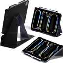 MOFT Folio Case for iPad Pro 12.9" (3~6 Gen.) with Detachable Pencil Holder, Protective & Lightweight, Durable MOVAS Material and Comfortable Touch for Browsing, Drawing & Studying, Jet Black