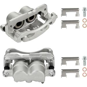 Front or Rear Brake Caliper Kit Right + Left Assembly for Chevy Silverado 1500/2500 HD, Tahoe, Suburban 1500/2500, for Cadillac Escalade, for GMC Sierra 1500/2500 HD, Yukon w/Bracket, 18-B4728