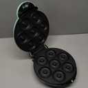 Dash Express Mini Donut Maker - Homemade Dessert Maker - Features Double-Sided, Non-Stick Surface & Space-Saving Design - Makes 7 - Aqua