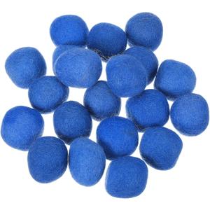 uxcell 20 Pcs Wool Felt Balls Beads, 1.2 Inch Felt Pom Poms for Crafts, Handmade Pompoms Bulk Small Bead for Nursery Handicrafts and DIY Art Decoration, Blue