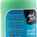 Mont Marte Discovery School Acrylic, Light Green, 1/2 Gallon (2 Liter). Ideal for Students and Artists. Excellent Coverage and Fast Drying. Pump Lid Included.