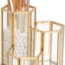 Amazon.com: K COOL Decorative Makeup Brush Holder Pen Pencil Holder for Desk Organizer Gold Glass Cosmetic Display Cases Pot for Women Girls : Beauty & Personal Care