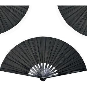 Boots on The Ground Fan,2025 New Large Holographic Folding Hands F an Line Dance Popping Fans,Boots on The Ground Hand Fan,Folding Hand Classic Style Fans Bamboo Ribs Hands Held Chinese (Black)2 Pack
