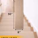 8x30 Carpet Stair Treads Pack of 15 with Stickers for Easy Peeling - Self-Adhesive Peel and Stick Carpet for Stairs - Works with Most Subfloor Types - Beige Stair Treads