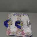 Purple Q Crafts Thank You Bags for Business 50 Pack 15" W x 12" H Floral Plastic Shopping Bags With Soft Loop Handle Thank You Shopping Bag