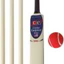 Junior Cricket Bat Set Wooden Gift Size 4, 6 By CE (Junior 4)