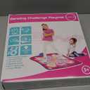 SUNLIN Dance Mat - Rhythm Step Play Mat - Dance Game Toy Pad with LED Lights, Gift for Kids Girls 3-12, Adjustable Volume, Built-in Music, 3 Challenge Levels (Pink)