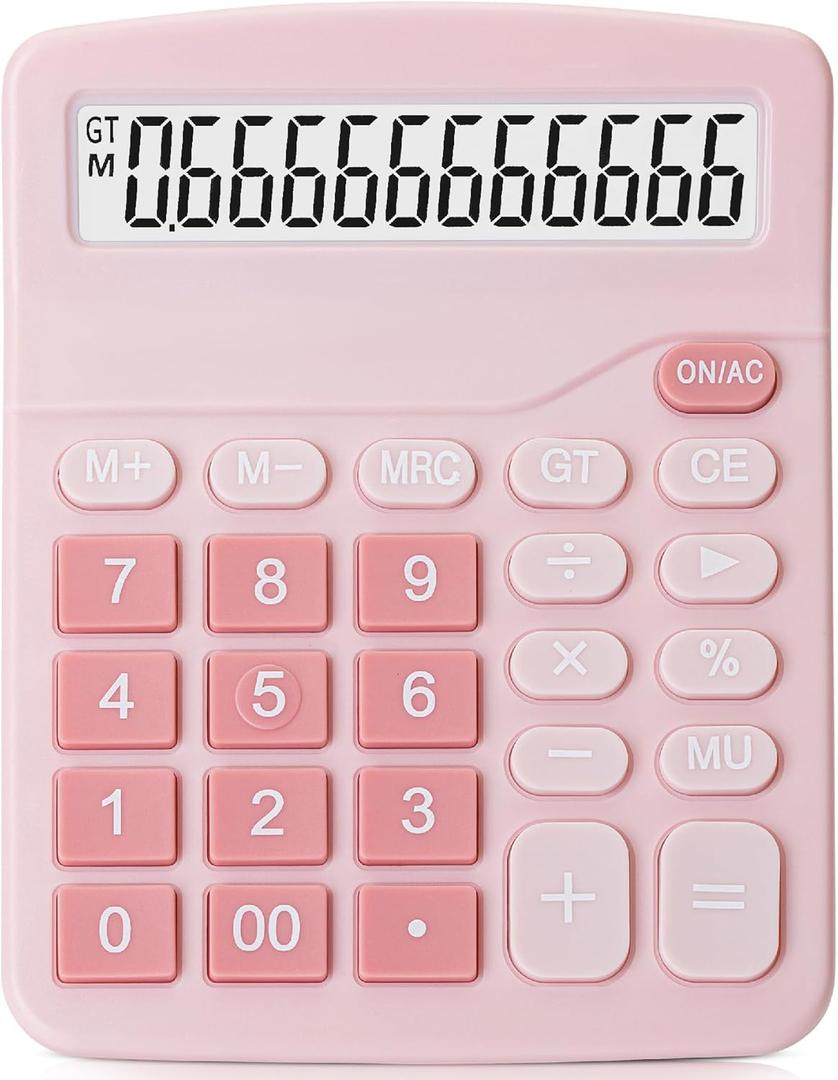 Mr. Pen Pink Large Display Desktop Calculator