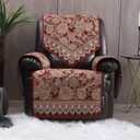 LUFEIJIASHI Recliner Chair Covers Non Slip Waterproof Large Recliner Covers for Leather Recliner,Electric Reclining Chair Covers for Living Room Dog Sofa Furniture Protective Cover Red