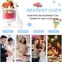 BHHQHH 200 Pack Dessert Cups with Spoons,5Oz Clear Plastic Parfait Cup,Disposable Appetizer Cups Mini Shooter Cups for Fruit Ice Cream Mousse Pudding and Party