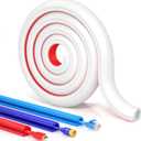 78 in Cord Hider Wall, Wire Covers for Cords on Wall, Flexible Cable Concealer for Cable Hider, Self-Adhesive Silicone Wire Hider for TV Powers Home Office, W0.59inxH0.39in, White