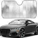 EcoNour Accordion Car Windshield Sun Shade | Car Sun Visor to Protect Harmful UV Rays | Foldable Automotive Windshield Sunshades | Window Sun Blocker to Keep Your Vehicle Cool & Comfort - 58" x 28"