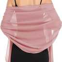 Shawls and Wraps for Evening Dresses Sheer Chiffon Women Elegant Soft Silky Wraps Wedding Bridal Scarf (79*26, Dusty Rose)