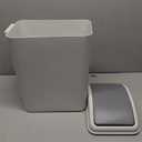 Kekow 4.5 Gallon Small Plastic Trash Can, Swing Lid Waste Can, Gray