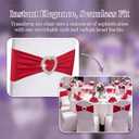 150 Pieces Chair Sashes & Bows - Stretch Spandex Chair Cover Band with Buckle for Wedding, Hotel Banquet, Birthday Party & Home Bulk Decorations (Red)