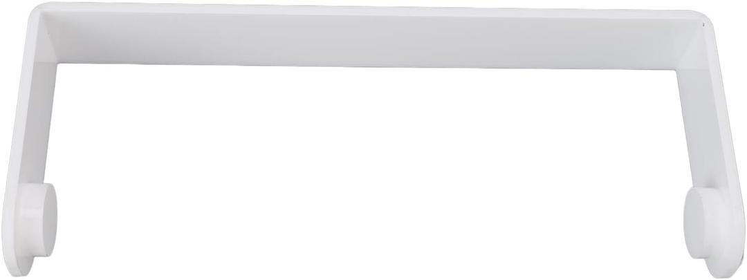 Paper Towel Holder Under Cabinet Black, Acrylic Paper Towel Rack Kitchen Roll Dispenser, Self Adhesive, 11.5 x 4.5 x 1.77 inches, Wall Mount Paper Towel Holders for Bathroom (White)