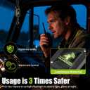 CB Mic Holder, Luminous Material Retractable Microphone Hanger Keeper CB Radio Accessory, Heavy-Duty Mic Tether 32" Stainless Steel Cord with Adjustable Mount Kit, Ideal for Truck Night Driving