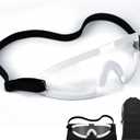 Kingdder Eye Shield Clear Eye Shield for Sleeping Protective Goggles with Adjustable Strap and Soft Padding, Sensitivity of The Eyes to Light, Storage Bag(1pc)
