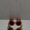 BOLZRA Christmas Sunglasses Props, 2 Pack Cartoon Reindeer Xmas Tree Eyeglasses Costume Glasses for New Year Party Favors Ornaments Gift