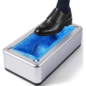 Shoe Cover Dispenser with Disposable Non-Slip Covers, Hands-Free Foot Operated Shoe Cover Machine, Fits Up to US Men Size 11, Durable Indoor Floor Protection for Home, Office, Clinic