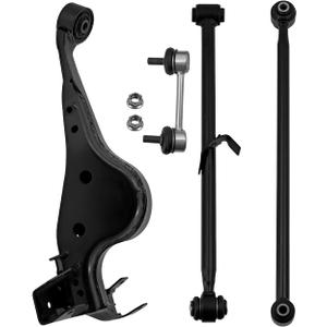 4PCS Rear RH Lower Suspension Control Arm Kits with Stabilizer Sway Bar End Link & Bushing Fit for Toyota RAV4 2001-2005 2WD FWD 4WD AWD Trailing Control Arm Replaces# 48710-42010 48720-42020 K80298