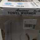 Large Towel Warmer for Bathroom - Heated Towel Warmers Bucket, Wood Handle, Auto Shut Off, Fits Up to Two 40"X70" Oversized Towels, Bathrobes, Blankets, Best Ideal for Mother's Gifts White