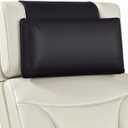 Leather Recliner Pillow, Adjustable Neck & Head Support Pillow, Pu Leather Non-Slip Headrest for Recliner Chair, Couch, Office Chair, Sofa (Black)