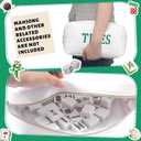 Empty Mahjong Bag Thickened American Mahjong Tiles Bag with Zipper Storage Pouch for Board Game Pieces Game Party Travel Gatherings Accessories, 10.4''x5.6'', Case Only (Tiles,Green)
