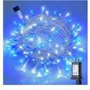 Hopolon Blue and White Christmas Lights Outdoor, 33FT 100 Led Plug in Fairy String Lights Clear Wire, 8 Modes Waterproof Christmas Tree Light for Indoor Outside Bedroom Party Wedding, 100 LED, Blue WhiteAmazon's Choice