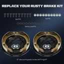 Youxmoto Electric Trailer Brake Assembly 12" X 2" (1 Right + 1 Left), for 5,200 lbs., 6,000 lbs., and 7,000 lbs Trailer Axles Trailer Brakes kit. 1 Pair