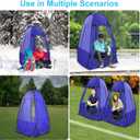 Single Pop Up Tent Pods Sports Fishing, Clear Rainproof Windproof Beach Tent for Wind and Rain in Chilly Weather，Lightweight and Sturdy, Easy Set Up, Outdoor Foldable, Dark Blue