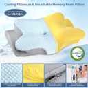 Cervical Neck Pillow for Pain Relief, Memory Foam Contour Orthopedic Pillow, Ergonomic Cooling Neck Support Pillow for Side Back Stomach Sleepers, Bed Pillow for Sleeping Comfort