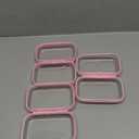 Hoolerry 3 Pcs Clear Hard Zipper Case Plastic Pouch Transparent Hard Case Clear Makeup Bag Portable Travel Organizer Bin for Cosmetics, Building Blocks, Puzzles(Pink,Xs)