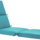 3" Solid Outdoor Lounge Chair Cushion, 74 x 22.5 inch Weather Resistant Chaise Lounge Cushion with 6 Ties for Patio Pool Furniture