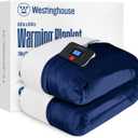 Westinghouse Electric Blanket Full, Heated Blanket Full Size with 10 Heating Levels and 1 to 12 Hours Heating Time Settings, Flannel to Sherpa Reversible, Machine Washable (80" x 84", Navy)