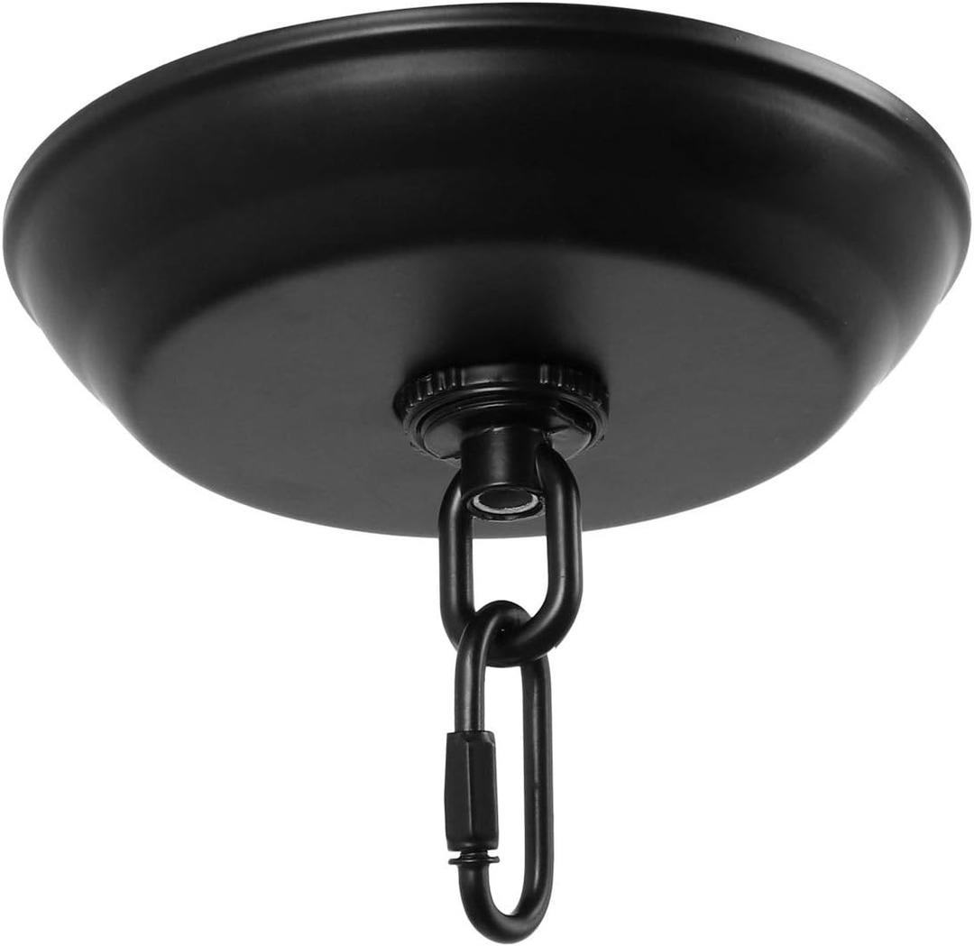 Giluta 5" Standard Light Canopy Kit with Maximum Fixture Weight of 40 Pounds Metal Ceiling Plate for Chandelier Pendant Lighting Flower Basket or DIY Projects, Black