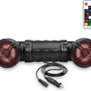 Pyle Bluetooth Speakers 800 Watt 6.5 Inch Amplified Sound System with Multi-Color LED Lights, Waterproof Marine Bluetooth Wireless Speakers with Weatherproof Design, Ideal for Outdoor and Vehicle Use